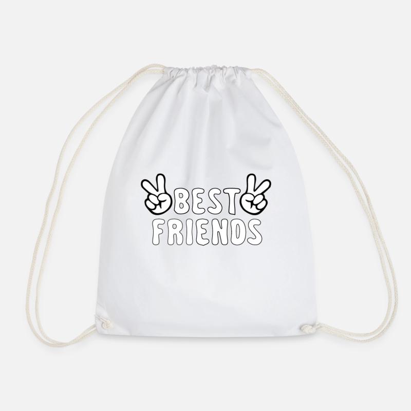 Best friends - Drawstring Bag - white