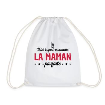voici à quoi ressemble la maman parfaite - Sac de sport léger - blanc - Devant