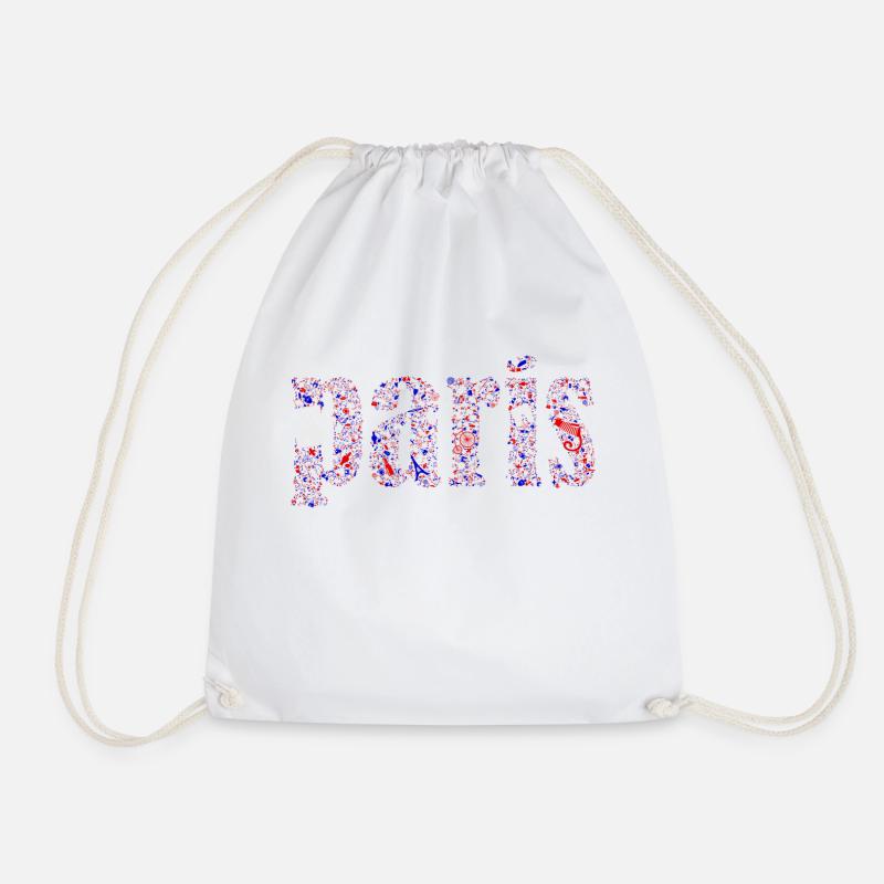 paris - Drawstring Bag - white