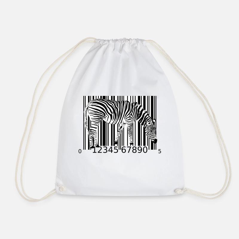 Code-barres Zebra - Sac de sport léger - blanc