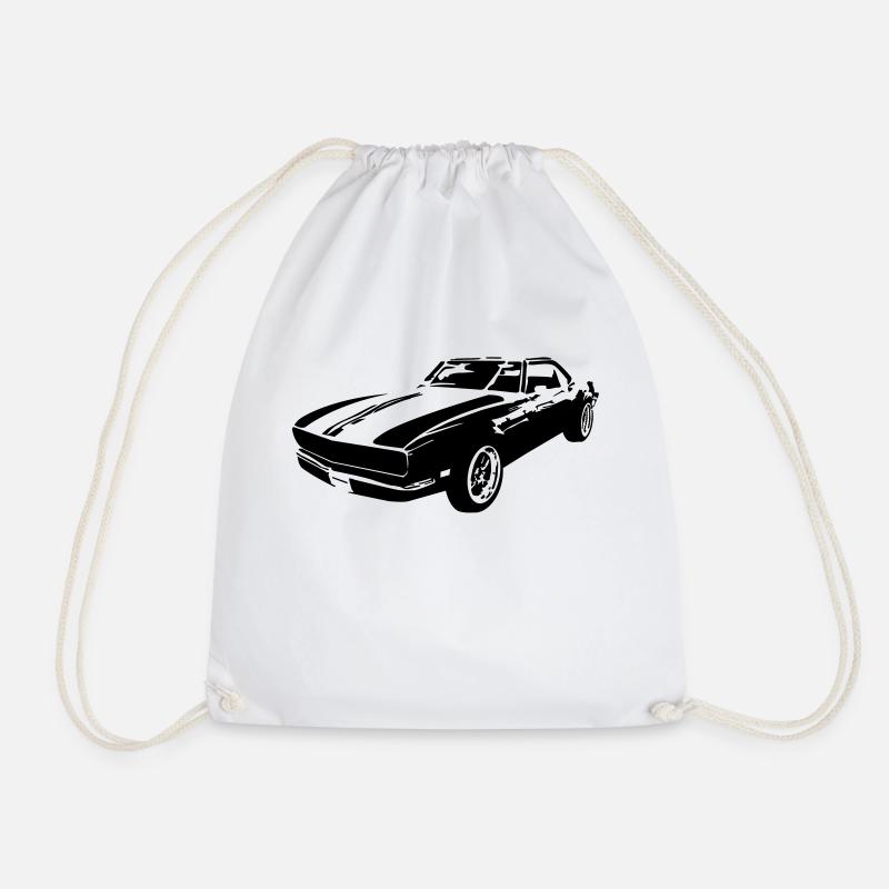 Klassisches Muscle-Car - Turnbeutel - Weiß