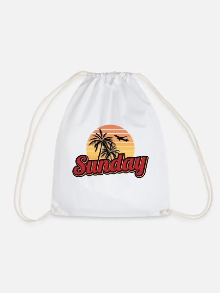 SUNDAY by The Manzanita ́s - Drawstring Bag - white