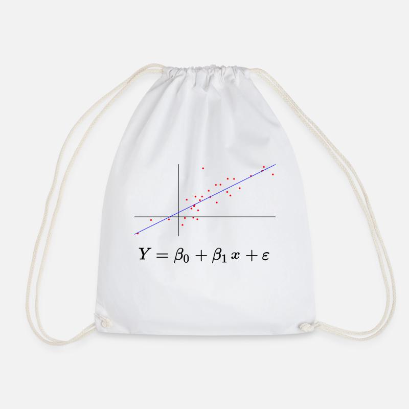 Lineare Regression - Turnbeutel - Weiß