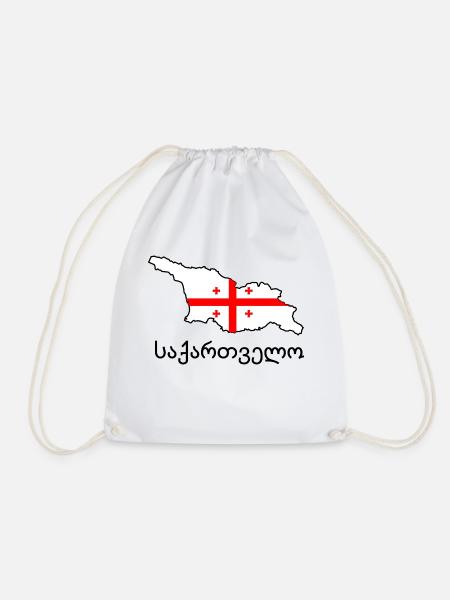 Georgien Sakartwelo Flagge Heimat Geschenk - Turnbeutel - Weiß