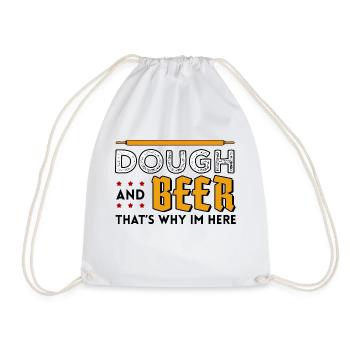 baking baker beer is love gift cake profession - Drawstring Bag - white - Front