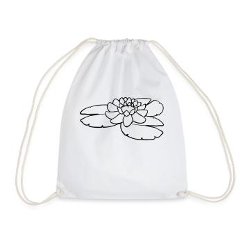 Pond Water Blossom - Drawstring Bag - white - Front