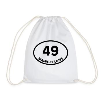49 maine-et-loire - Sac de sport léger - blanc - Devant