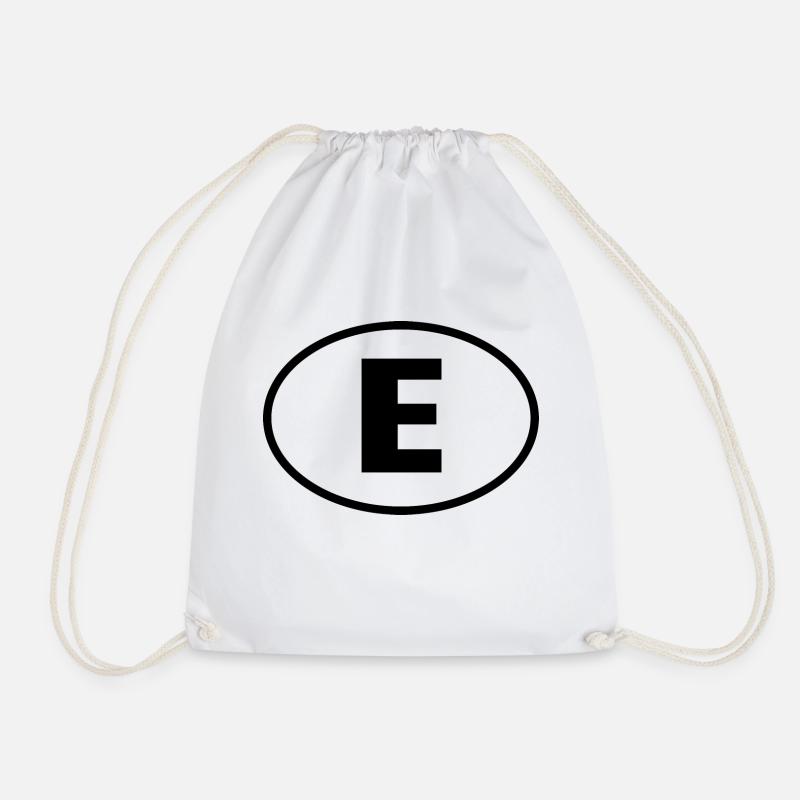 e - Drawstring Bag - white