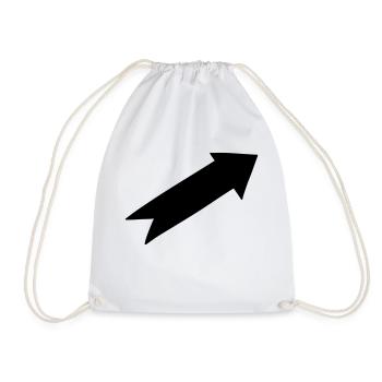 Arrow Symbol 13 Artboard 13 - Drawstring Bag - white - Front