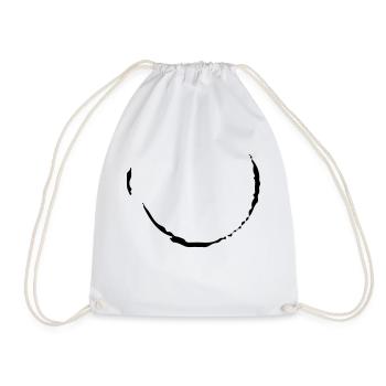 Circle - Drawstring Bag - white - Front