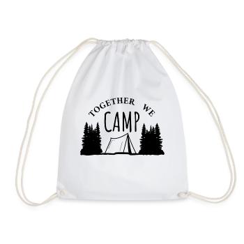 Ensemble, nous campons - Camping Trees Forest Mountains - Sac de sport léger - blanc - Devant