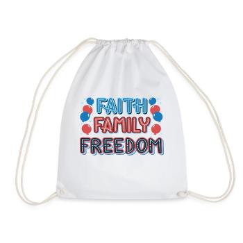 Faith Family Freedom - Turnbeutel - Weiß - Vorne