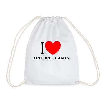 I LOVE FRIEDRICHSHAIN - Turnbeutel - Weiß - Vorne