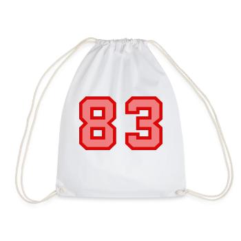 Cool Retro Retrostyle Numéro de maillot numéro de dos - Sac de sport léger - blanc - Devant
