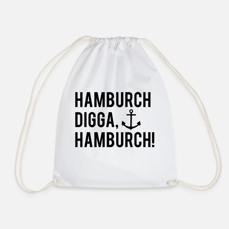Hamburch Digga, Hamburch! - Turnbeutel - Weiß