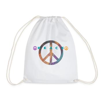 I love clothes / Peace - Turnbeutel - Weiß - Vorne