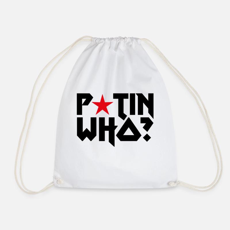 P*tin who? - Drawstring Bag - white