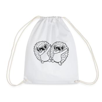 Équipe 2 dabbing Hedgehogs - Sac de sport léger - blanc - Devant