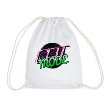 jokes present idea sayings awesome cat lover love - Drawstring Bag - white - Front
