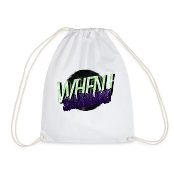 basketball bday funny sayings barbells happy - Drawstring Bag - white - Front