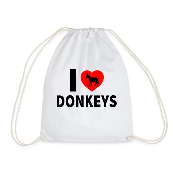 Donkey - Drawstring Bag - white - Front