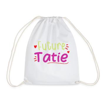 future tatie cadeau humour future tata - Sac de sport léger - blanc - Devant