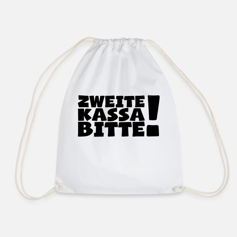 Zweite Kassa Bitte ! - Turnbeutel - Weiß