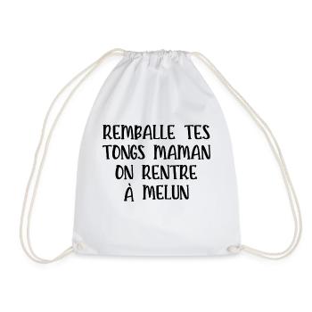 remballe tes tongs maman - Sac de sport léger - blanc - Devant