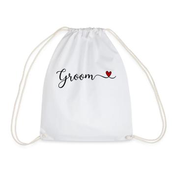 Bridegroom - Drawstring Bag - white - Front