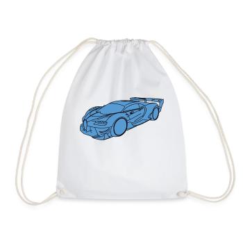 Voiture de sport Buga - Sac de sport léger - blanc - Devant