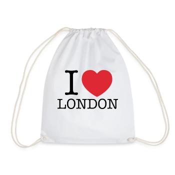 J’adore Londres | J’adore LDN | I Heart Londres - Sac de sport léger - blanc - Devant