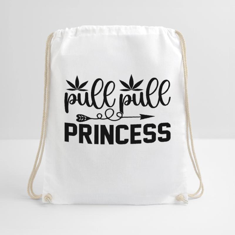 pull pull Princess Drawstring Bag