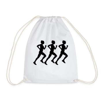 femme qui court - Sac de sport léger - blanc - Devant