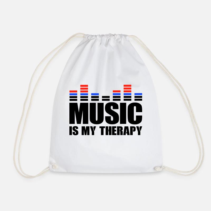 music is my therapy - Turnbeutel - Weiß