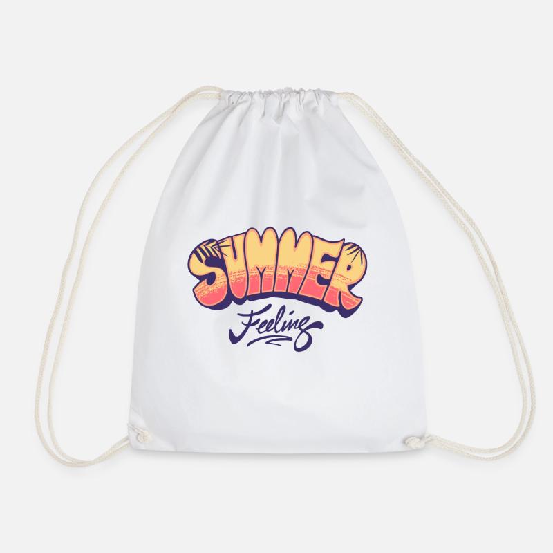 Summer Feeling Summer Sun Party Fun - Drawstring Bag - white