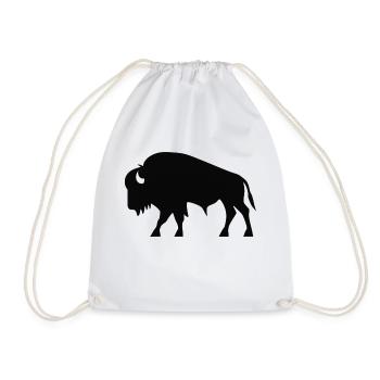 Symbole majestueux du bison - Sac de sport léger - blanc - Devant