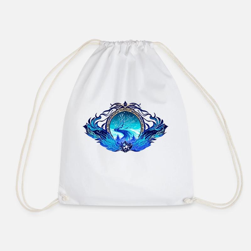 Winter cold - Drawstring Bag - white