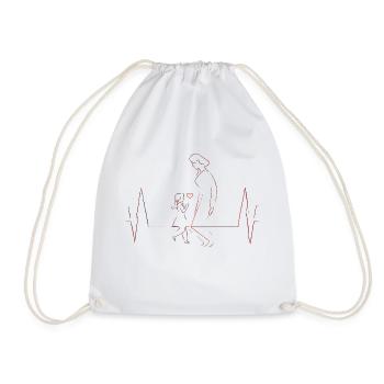 Mother Daughter Family Gift - Drawstring Bag - white - Front