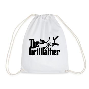 The grill father - Drawstring Bag - white - Front