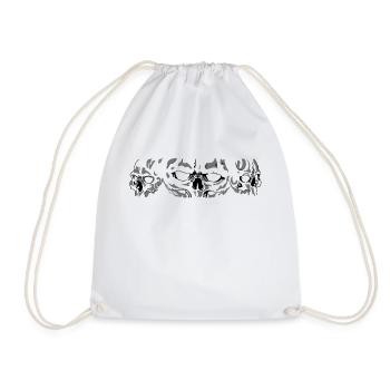 skullss3 - Sac de sport léger - blanc - Devant