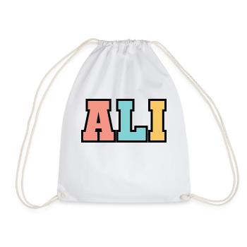 Nom - Ali - Sac de sport léger - blanc - Devant