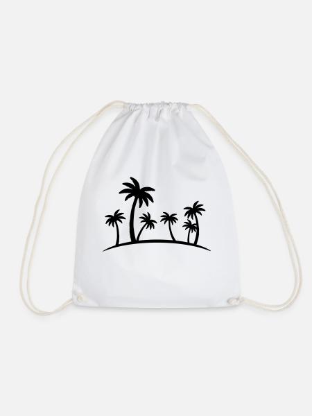 beach palm - Turnbeutel - Weiß