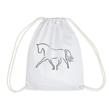 Cheval de dressage - Sac de sport léger - blanc - Devant