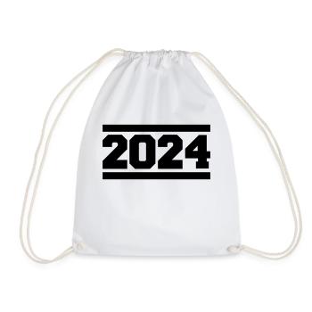 2024 - Drawstring Bag - white - Front