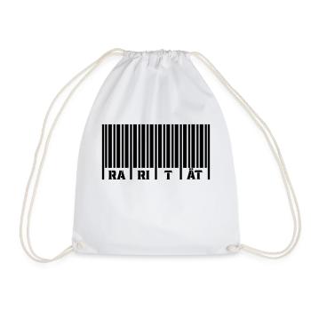 Barcode rarity - Drawstring Bag - white - Front