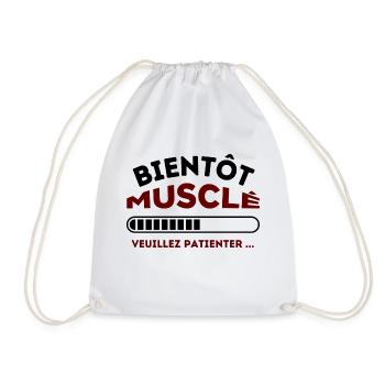 Bientôt musclé veuillez patienter 2 - Sac de sport léger - blanc - Devant