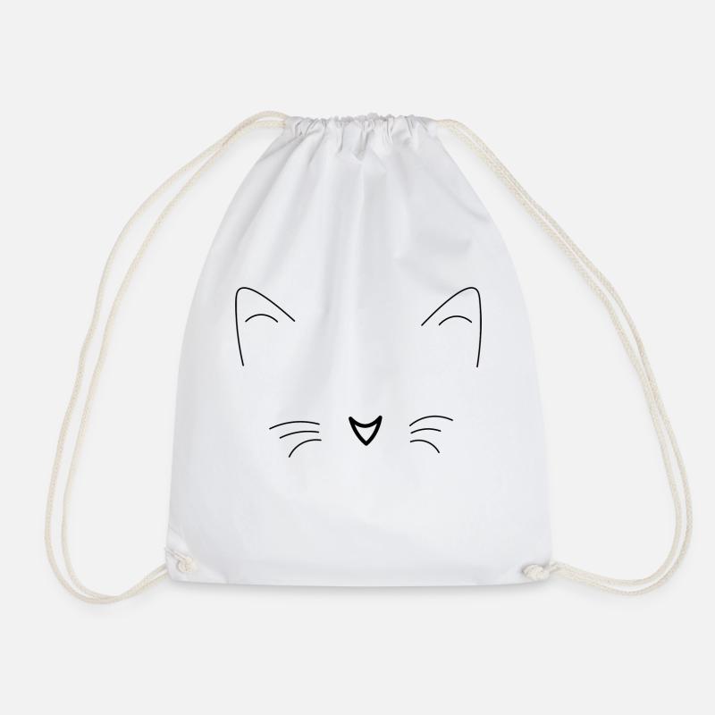 Visage de chat - Sac de sport léger - blanc