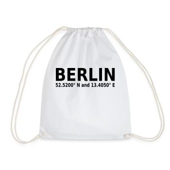 Berlin - avec coordonnées géographiques horizontales - Sac de sport léger - blanc - Devant