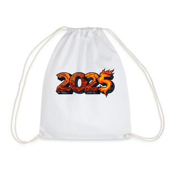 2025 - Drawstring Bag - white - Front