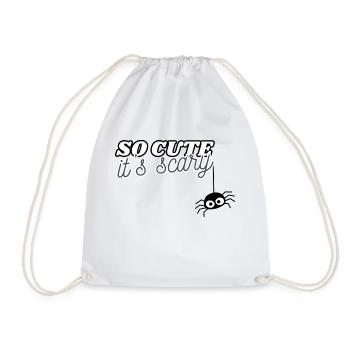 So cute it's scary Baby Halloween Saying - Drawstring Bag - white - Front